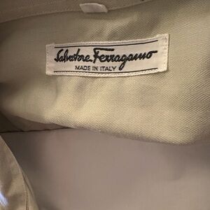 Salvatore Ferragamo Light  Khaki green dress Shirt